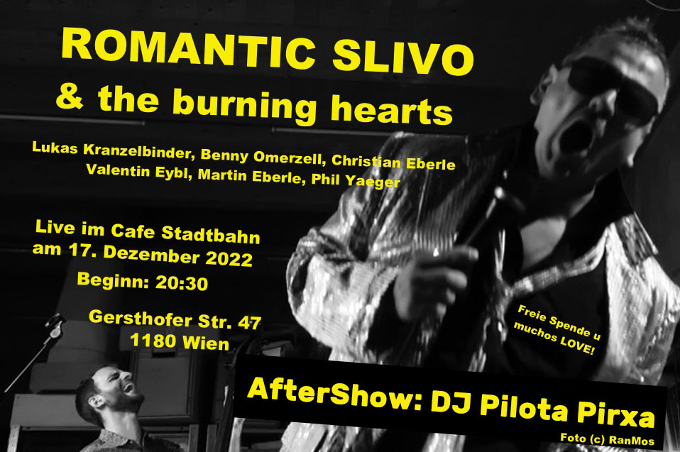 Flyer Romantic Slivo & Burning Hearts